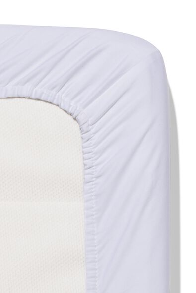 drap-housse surmatelas 180x200cm coton h&ocirc;tel satin blanc - 5180117 - HEMA