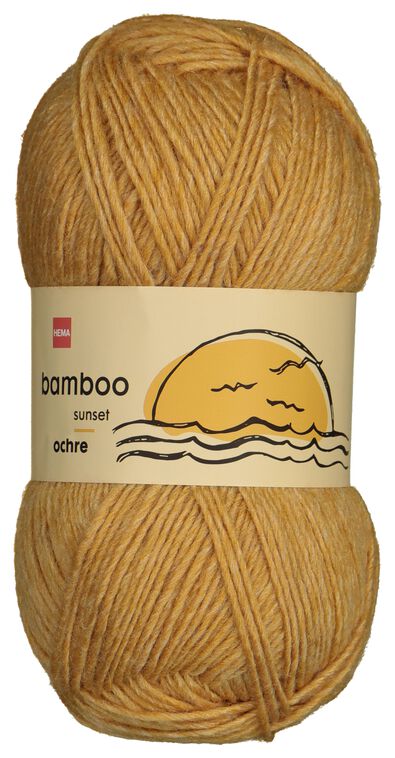 Strickgarn, Wolle-Bambus, 100 g, weiß ockergelb - 1000029016 - HEMA
