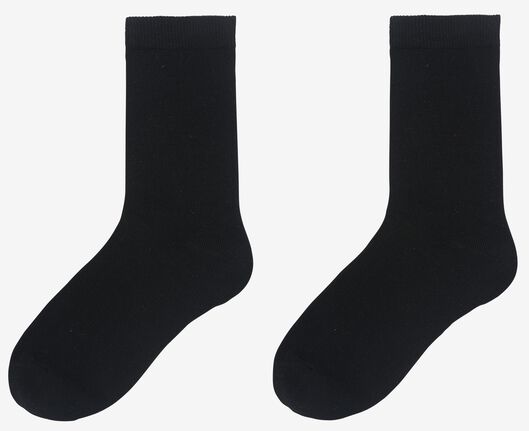 2 paires de chaussettes femme avec bambou sans coutures noir 35/38 - 4280081 - HEMA