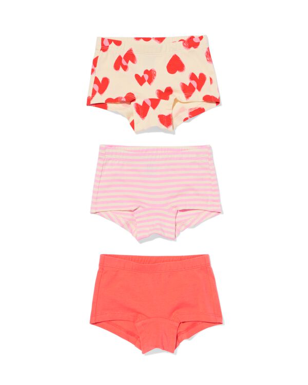 kinderboxers hartjes - 3 stuks rood rood - 19300740RED - HEMA