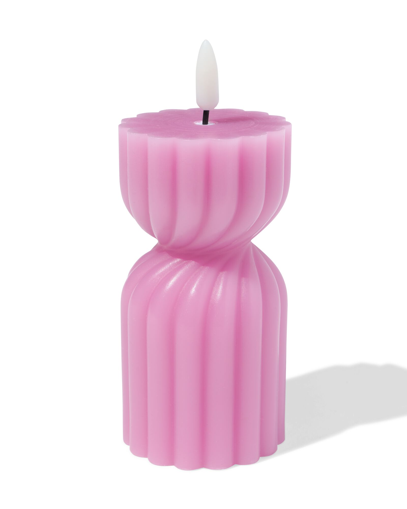 bougie forme led ⌀6,2x15cm diabolo rose - 13550133 - HEMA