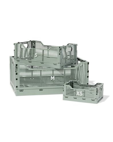 caisse pliante lettres recycl&eacute;e S vert menthe vert menthe	 S  20 x 30 x 11,5 - 39811073 - HEMA