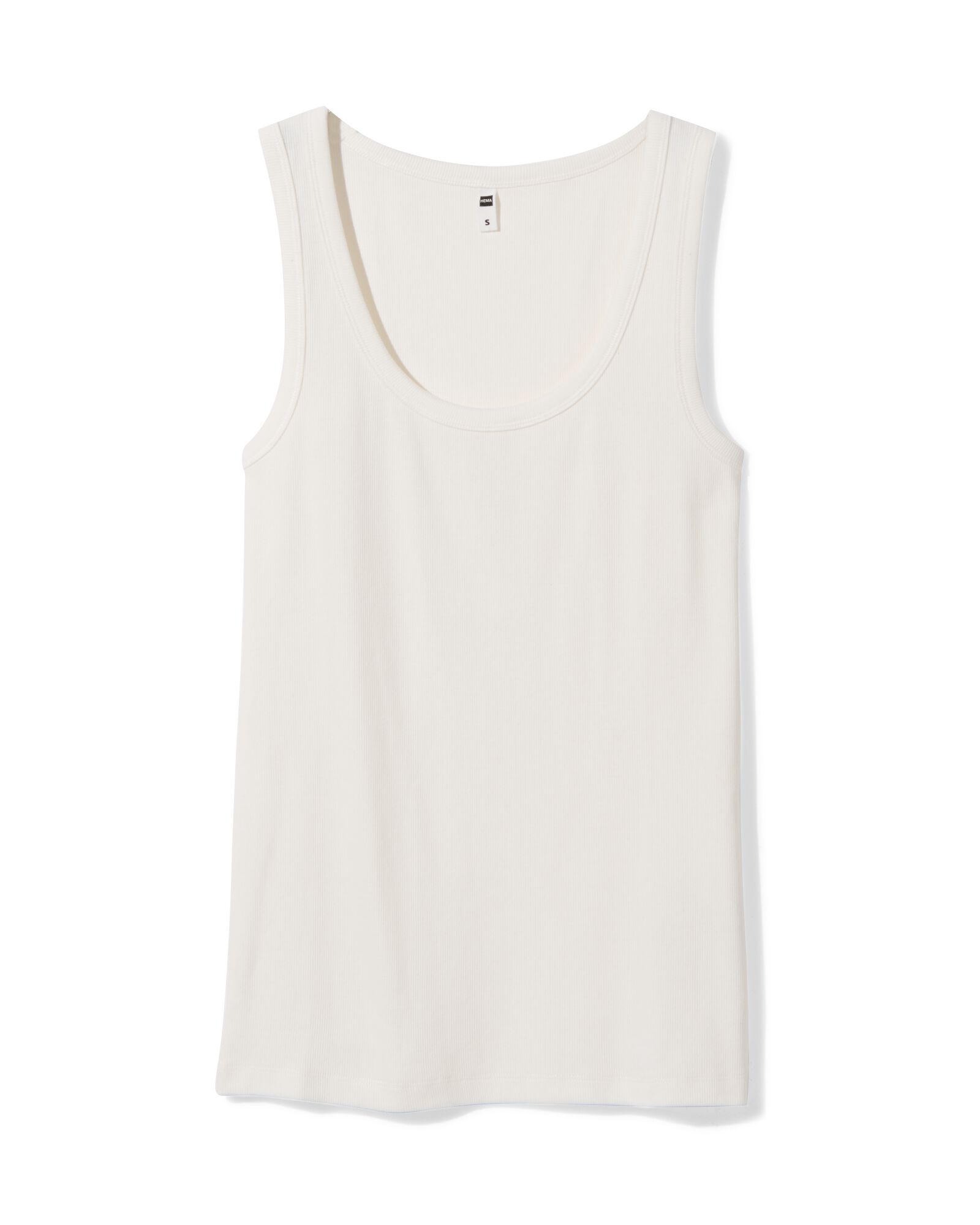 dames singlet Anouk met ribbels wit wit - 1000031338 - HEMA