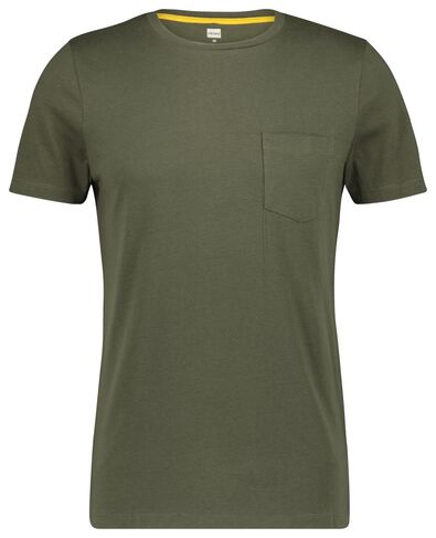 t-shirt homme vert armée - 1000021412 - HEMA