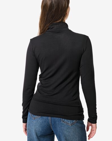 dames themo t-shirt col zwart XL - 36364184 - HEMA