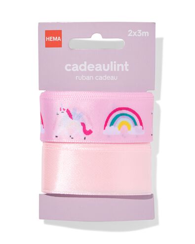 ruban cadeau 3 m licorne - 2 pi&egrave;ces - 14710316 - HEMA