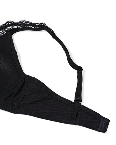 bralette met kant zonder beugel zwart zwart - 21900191BLACK - HEMA