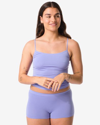 boxer femme sans coutures microfibre bleu - 19631112BLUE - HEMA