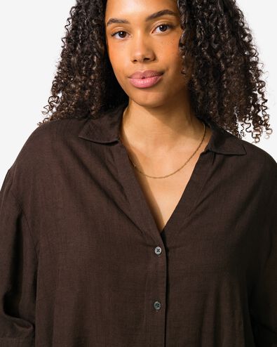 Damenbluse Dawn dunkelbraun dunkelbraun - 36207960DARKBROWN - HEMA