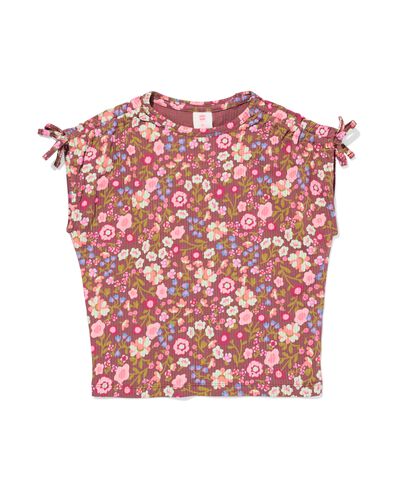 Kinder-T-Shirt, gerippt, Fr&uuml;chte braun braun - 30841854BROWN - HEMA