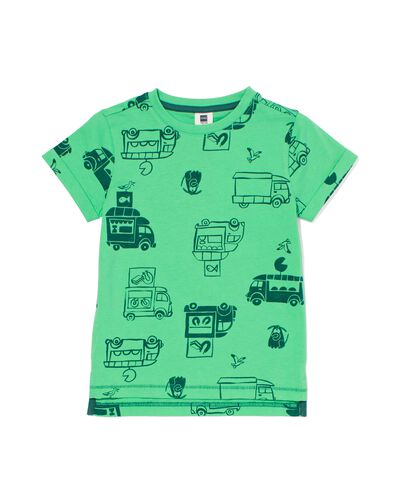 t-shirt enfant voitures vert 86/92 - 30779113 - HEMA