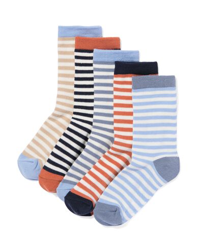 5er-Pack Kinder-Socken, mit Baumwolle bunt 23/26 - 4320131 - HEMA