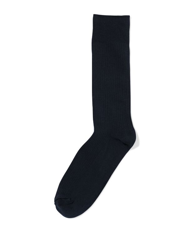 chaussettes côtelées homme  bleu foncé bleu foncé - 4150555DARKBLUE - HEMA