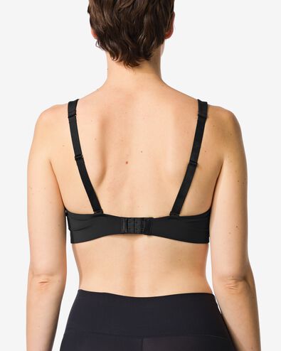 voorgevormde sportbh zonder beugel medium support zwart zwart - 21700325BLACK - HEMA