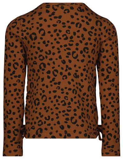 Kinder-Shirt, gerippt, Leopardenmuster braun - 1000025565 - HEMA