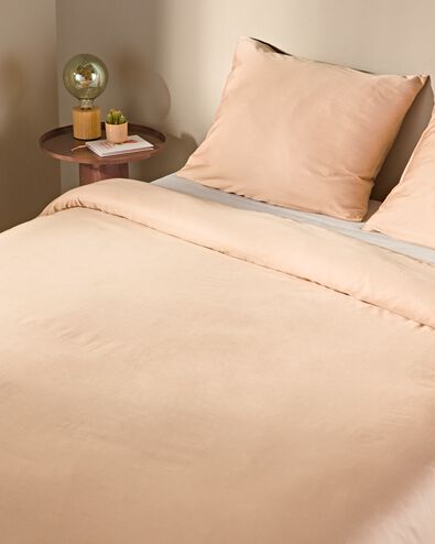 housse de couette satin 240x200/220 uni taupe - 5790154 - HEMA