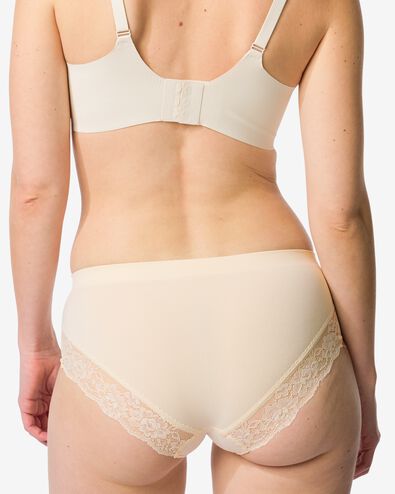 culotte hipster femme sans coutures microfibre avec dentelle naturel naturel - 19603044NATURAL - HEMA