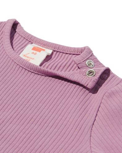 2er-Pack Baby-Shirts, gerippt rosa 62 - 33003251 - HEMA