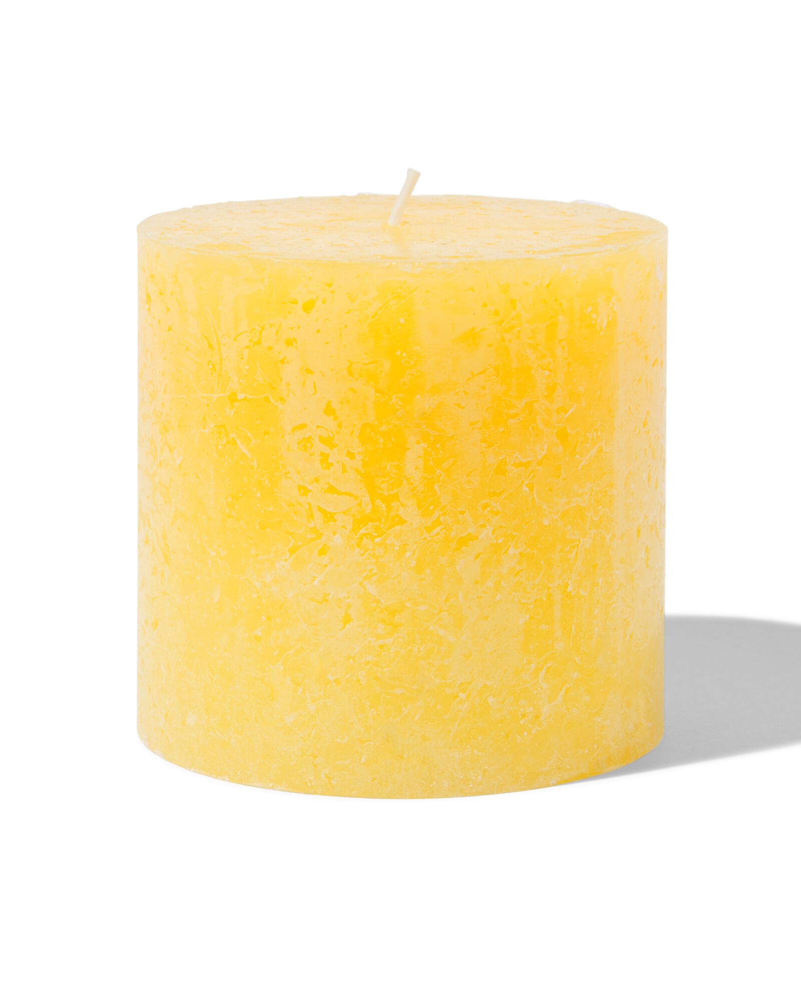 bougie rustique 10x10 jaune clair jaune 10 x 10 - 13502796 - HEMA