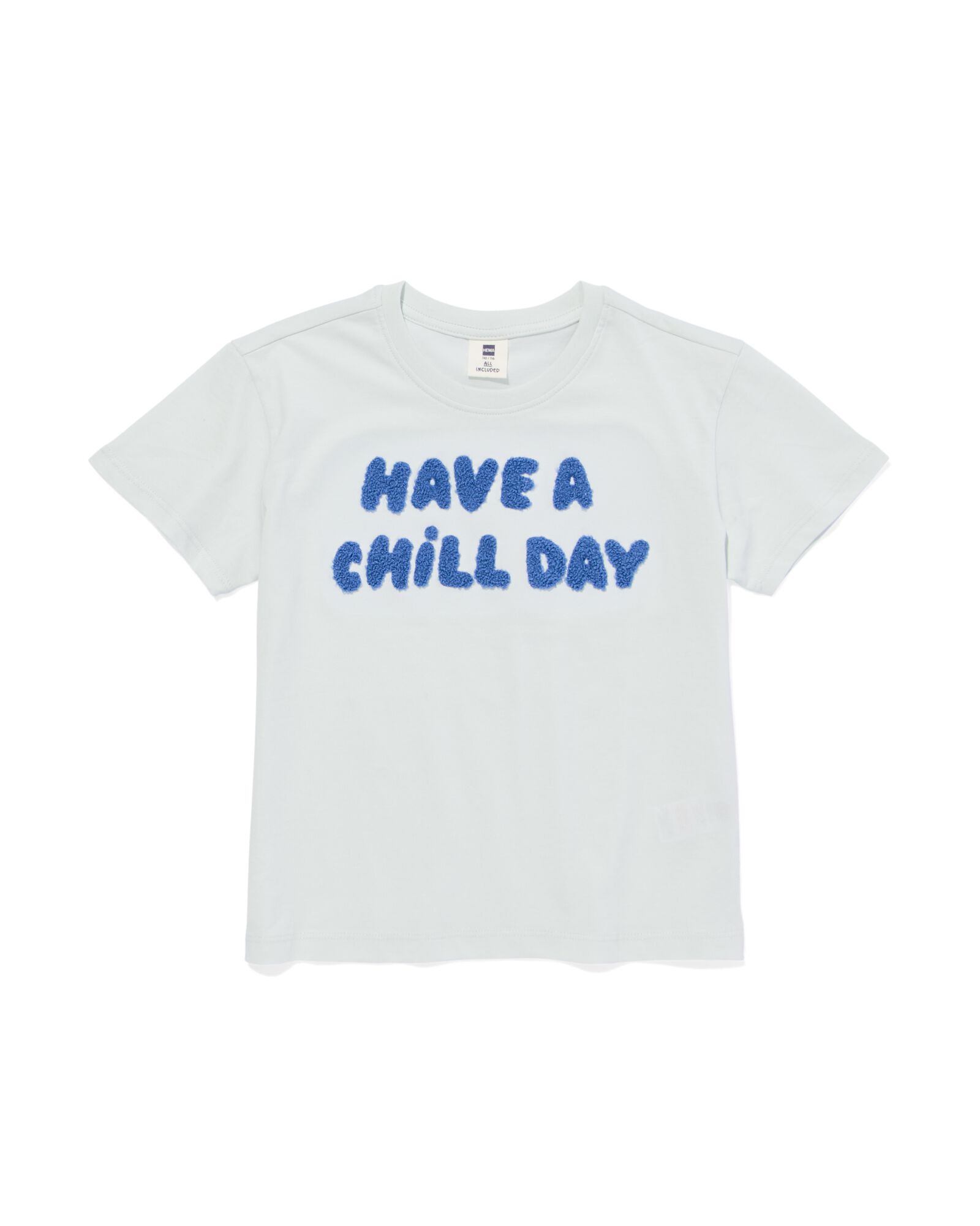 t-shirt enfant chill bleu - 30792901BLUE - HEMA