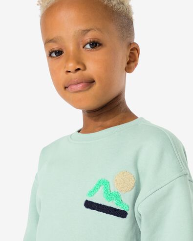Kinder-Sweatshirt, oversized, grafisches Muster blau - 30787603BLUE - HEMA