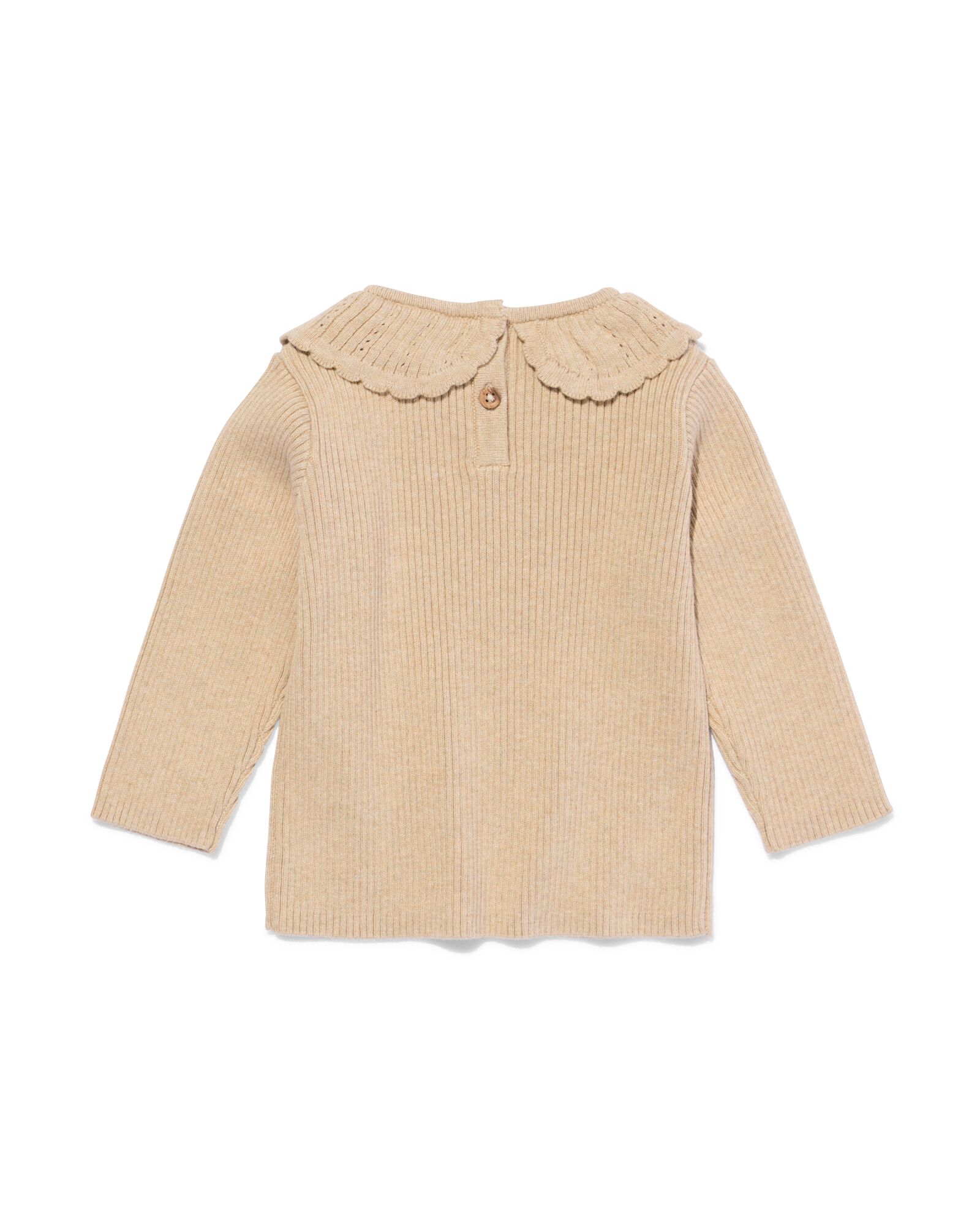 pull maill&eacute; avec col pour b&eacute;b&eacute; sable - 33073960SAND - HEMA