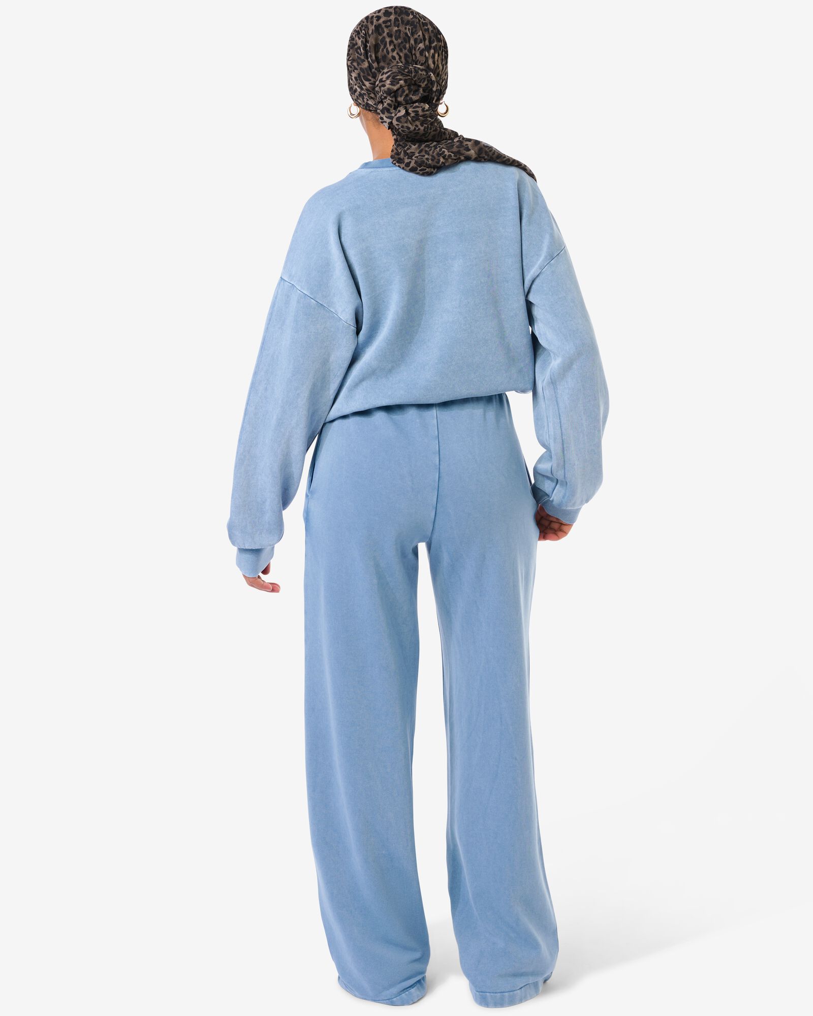 damesbroek Esmee jersey regular fit blauw blauw - 36206720BLUE - HEMA