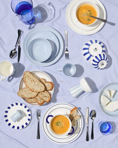 assiette plate &Oslash;26cm - new bone bleu - vaisselle d&eacute;pareill&eacute;e - 9650012 - HEMA