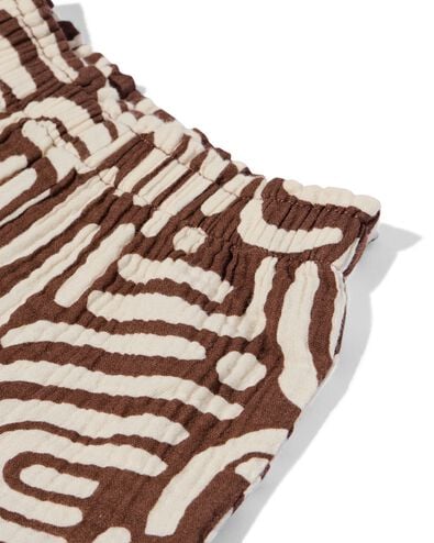 babykledingset mousseline abstract bruin bruin - 33091470BROWN - HEMA
