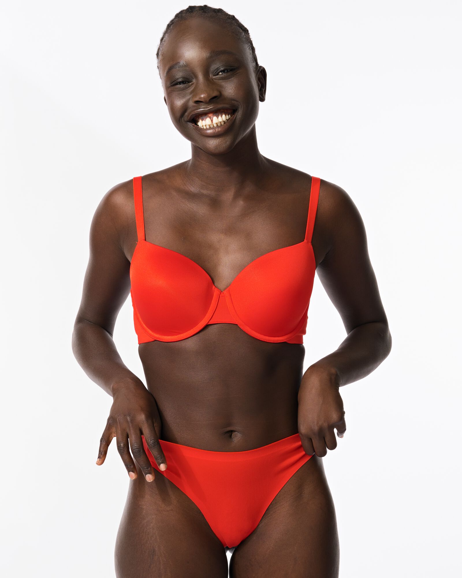 damesstring second skin micro rood - 19650565RED - HEMA