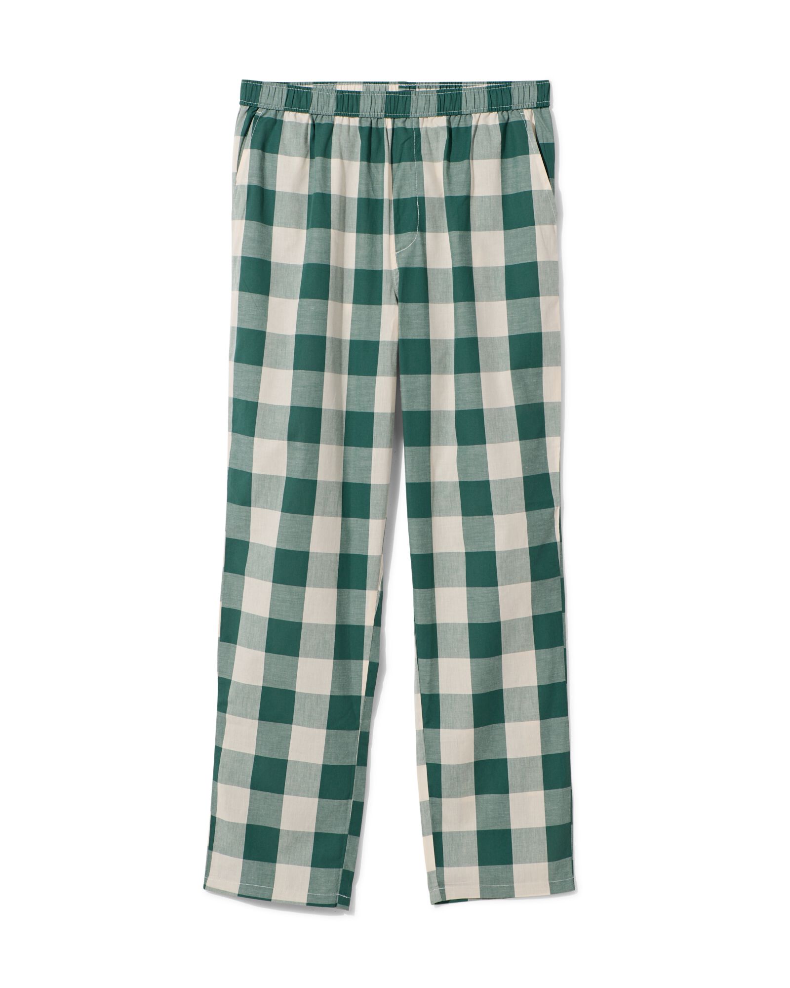 hema pantalon de pyjama homme à carreaux popeline de coton vert (vert)