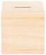 Spardose, Holz, 8.5 x 8.5 cm - 15900042 - HEMA