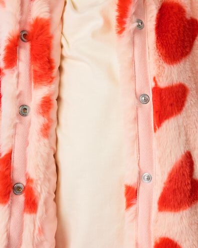 Kinderjacke, Teddy, Herzen rosa rosa - 30852944PINK - HEMA