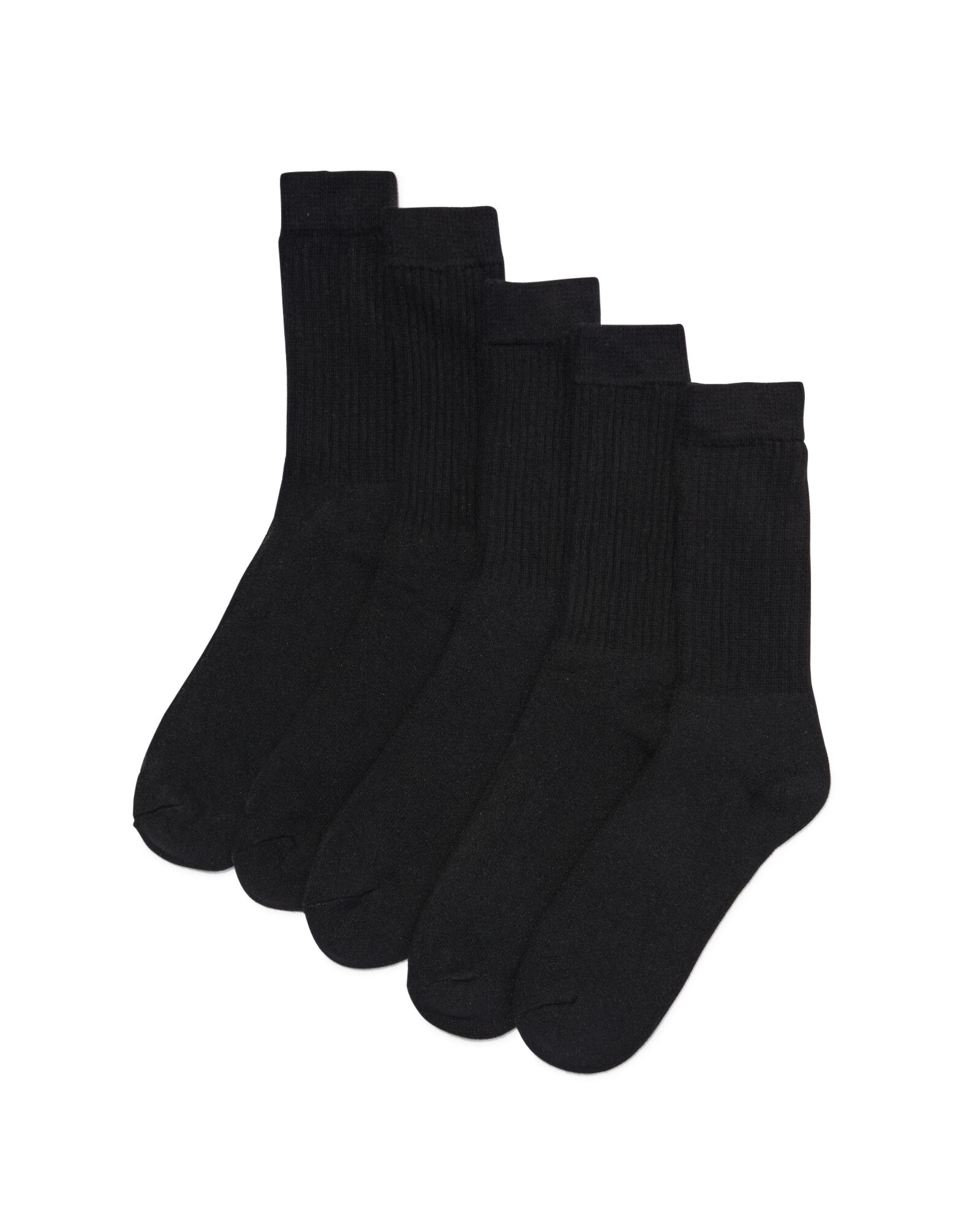 5er-Pack Herren-Sportsocken schwarz schwarz - 1000010439 - HEMA