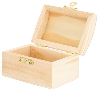 Holz-Schatzkiste, 6 x 9 x 5 cm - 15900045 - HEMA
