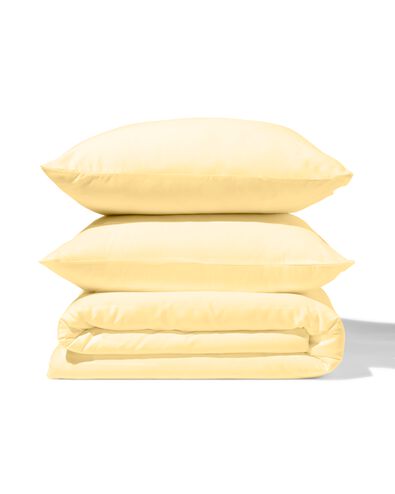 housse de couette 140x200/220 coton doux jaune clair - 5760119 - HEMA