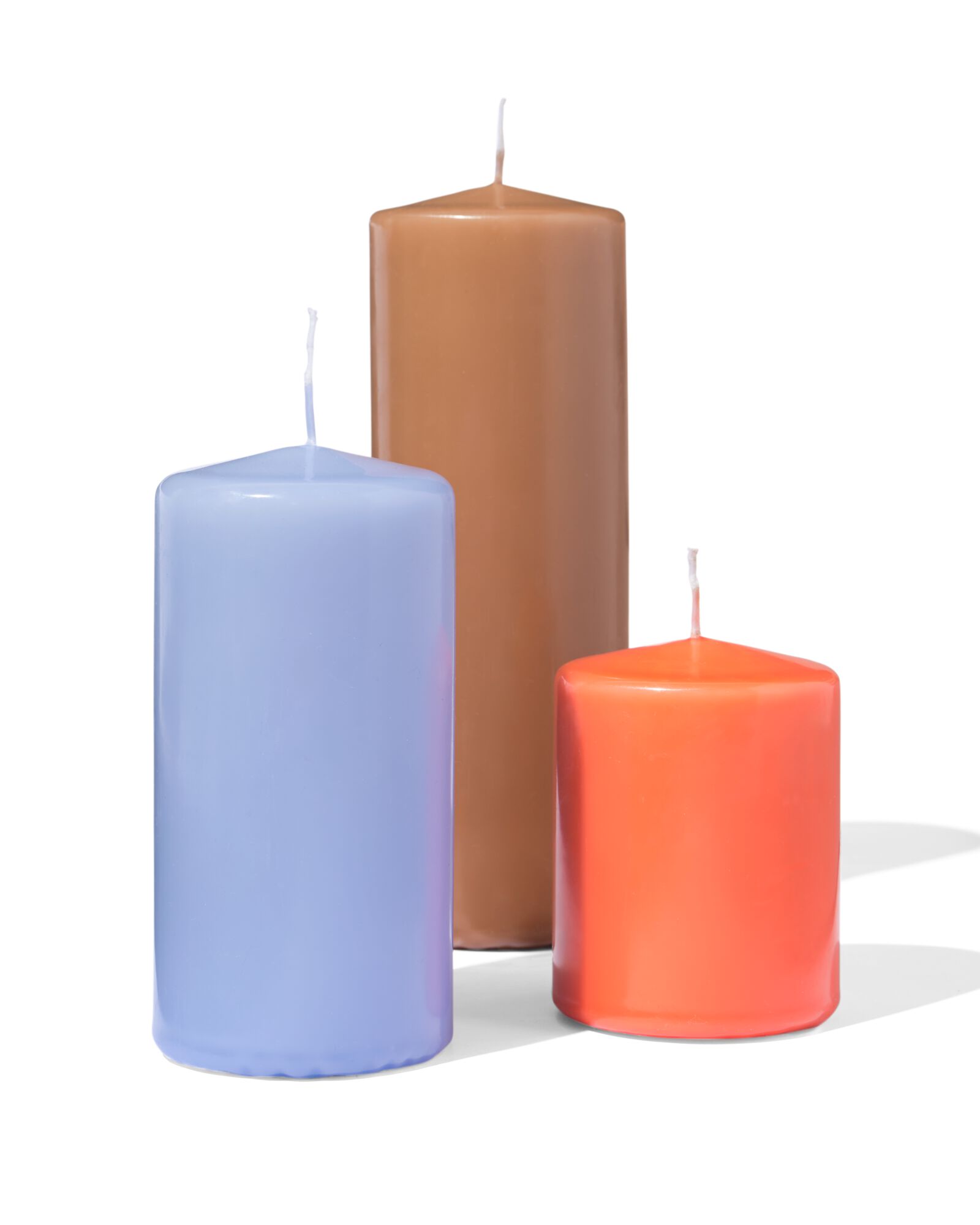 bougie cylindrique &Oslash;7x9cm brun - 13504040 - HEMA