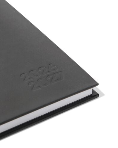 agenda scolaire 2026-2027, 12,5 x 18 x 1,2 cm, noir basique - 14505641 - HEMA