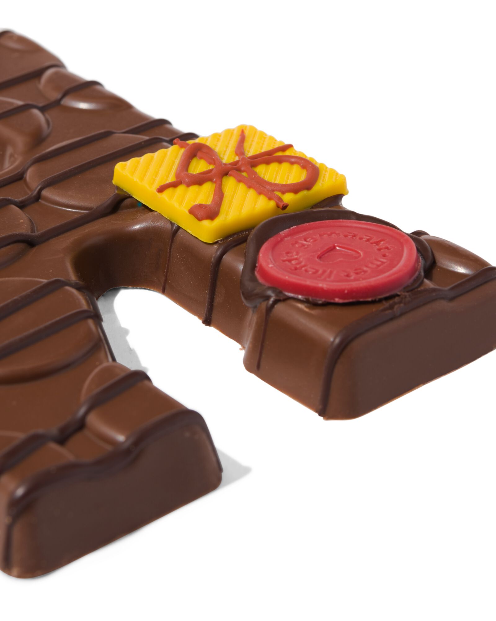 Lettre en chocolat d&eacute;cor&eacute;e &agrave; la main lait K 180g - 24427411 - HEMA