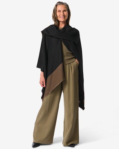 Wendeponcho f&uuml;r Damen, Braun-Schwarz  - 16451053 - HEMA