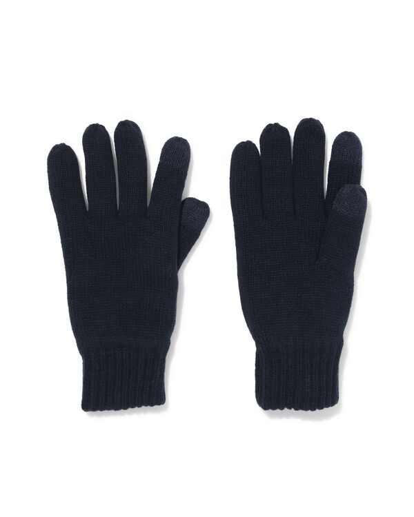 gants homme bleu fonc&eacute; bleu fonc&eacute; - 16500055DARKBLUE - HEMA