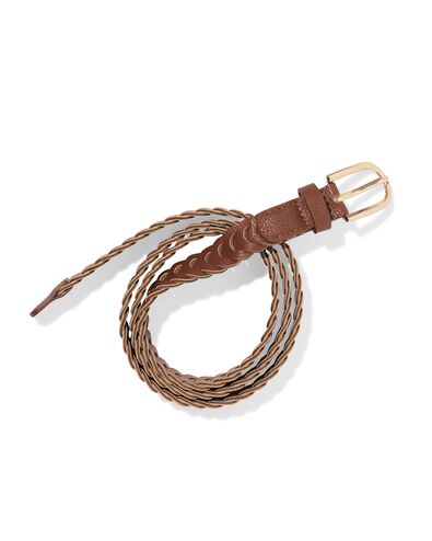 damesriem gevlochten bruin bruin - 16360010BROWN - HEMA