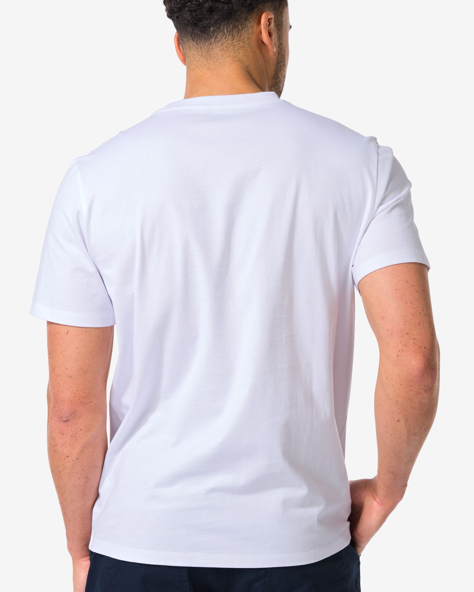 Herren-T-Shirt Regular Fit wei&szlig; wei&szlig; - 2190320WHITE - HEMA