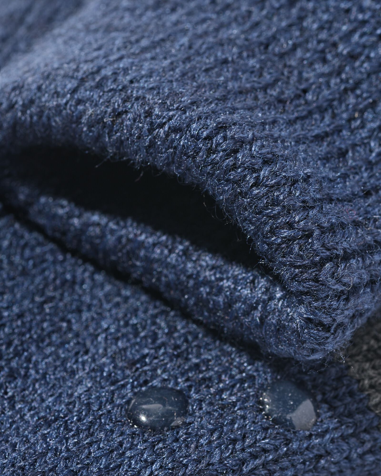 kinderhuissokken rib fleece donkerblauw donkerblauw - 4320360DARKBLUE - HEMA