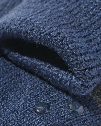 kinderhuissokken rib fleece donkerblauw donkerblauw - 4320360DARKBLUE - HEMA