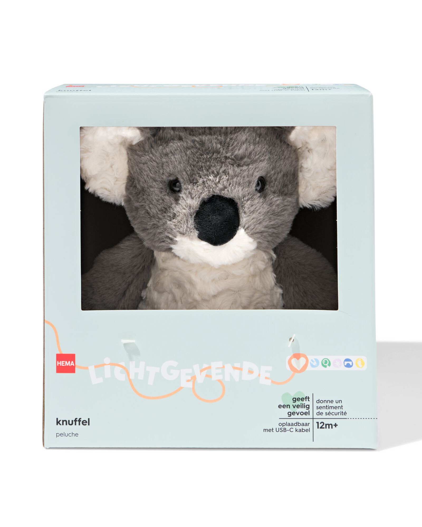 lichtgevende knuffel koala 22cm - 15100254 - HEMA