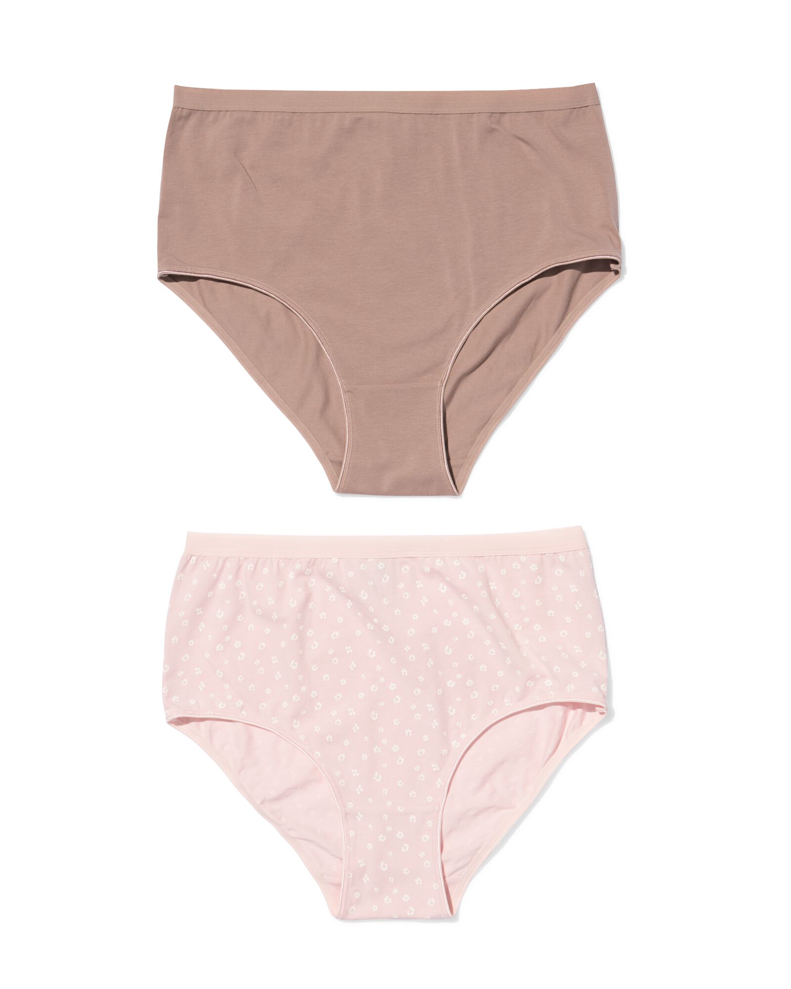 culotte taille haute femme coton fleurs - lot de 2 rose p&acirc;le rose p&acirc;le - 19602244LIGHTPINK - HEMA