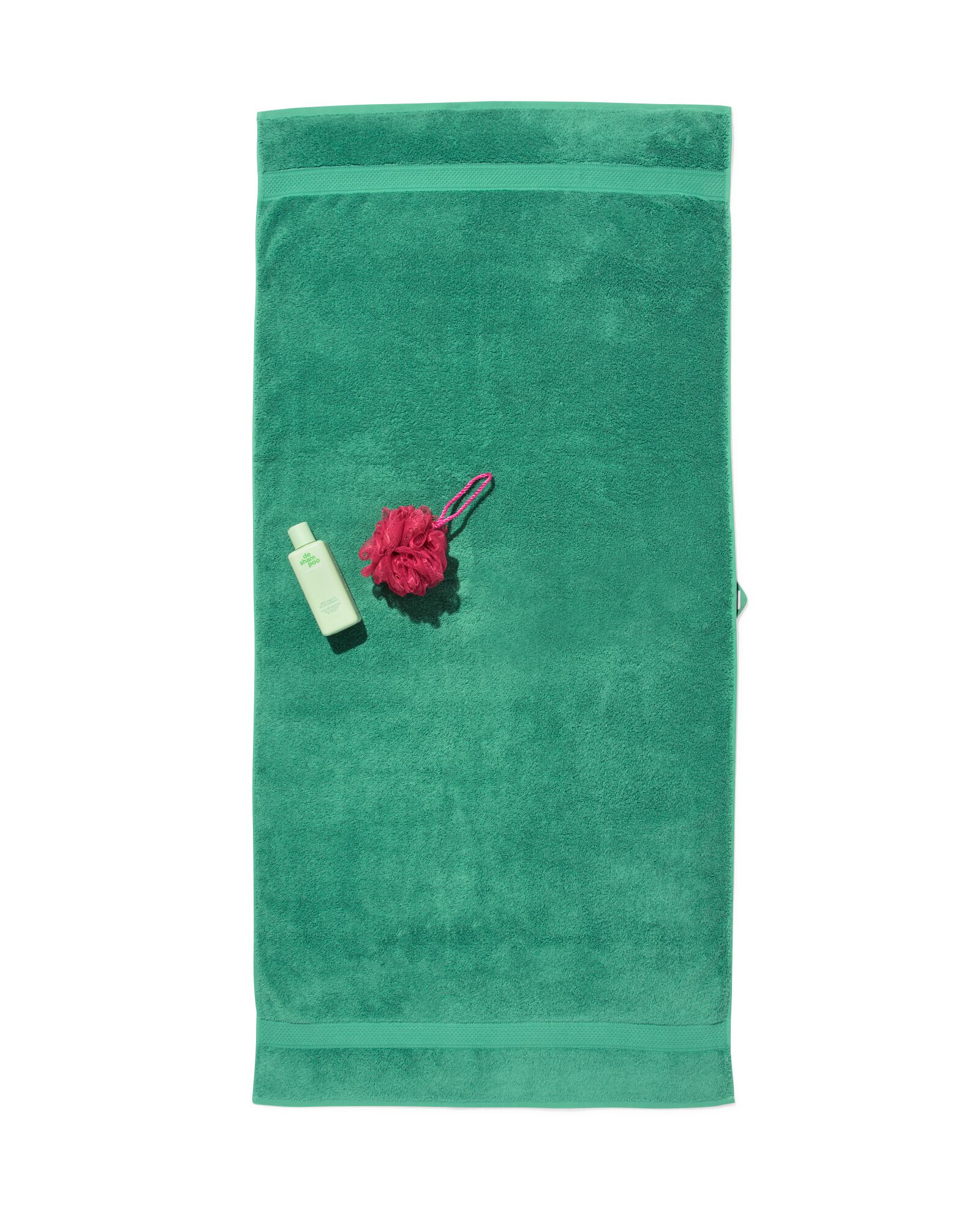 handdoeken - zware kwaliteit middengroen handdoek 70 x 140 - 5282872 - HEMA