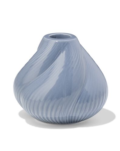 kandelaar 9.2x9cm keramiek twist grijs - 13325089 - HEMA