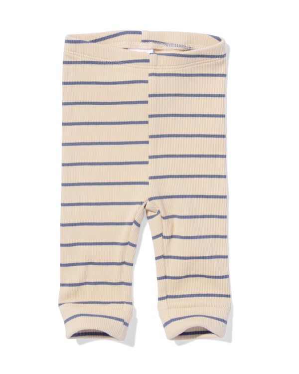 Newborn-Leggings zum Mitwachsen, gerippt und gestreift ecru ecru - 33444920ECRU - HEMA